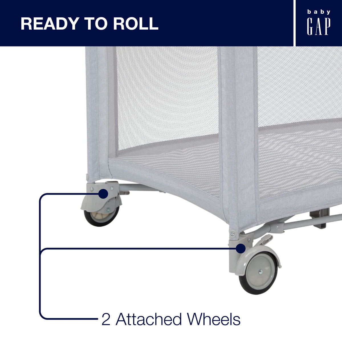 Grey Stripes Play Yard Y389