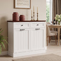 20 Gallons Tilt Out Trash Cabinet with Drawer, White K79451