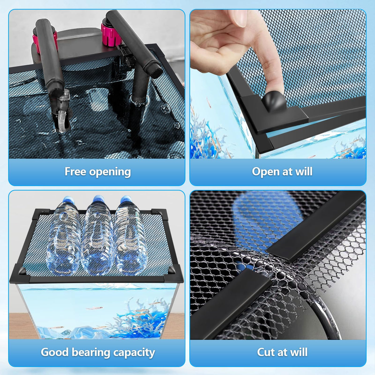 Magnetic Mesh Aquarium Cover H170