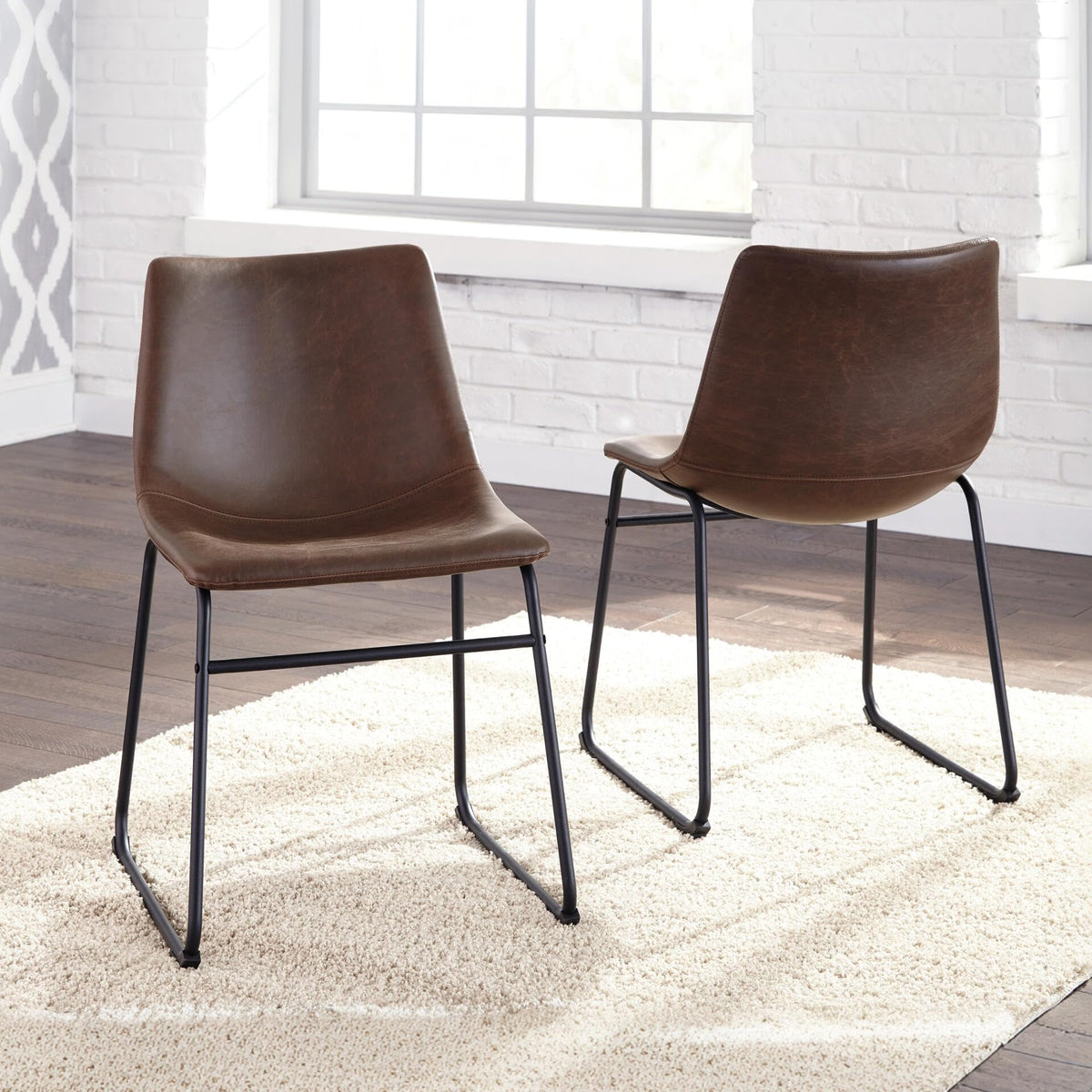 Mid-Century Dining Chair Set of 2 Brown E635115