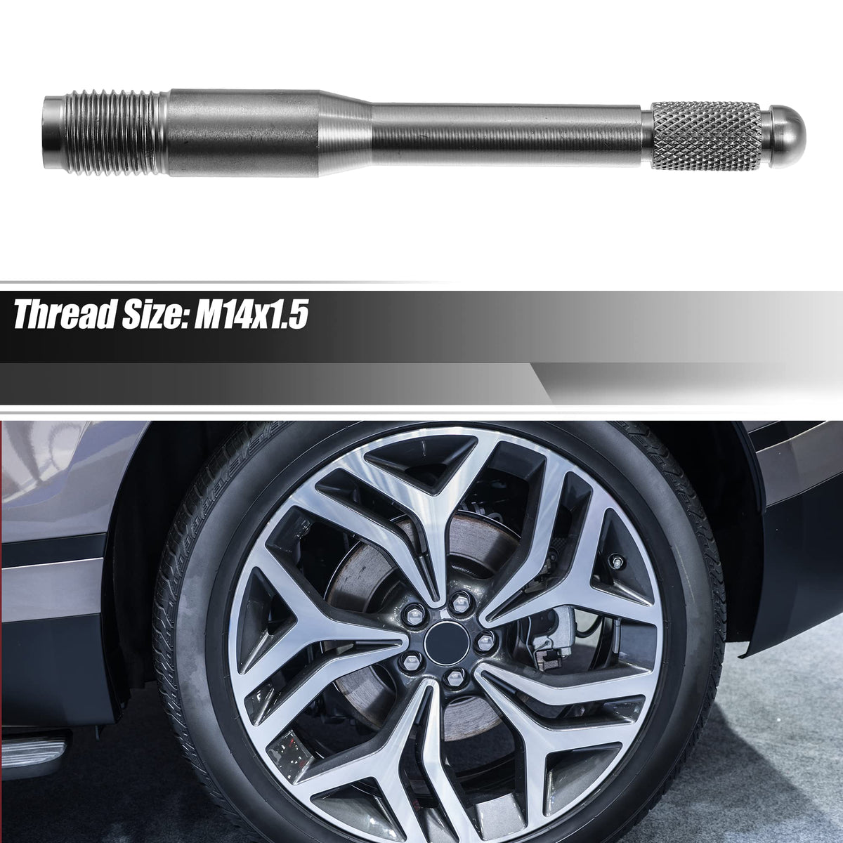 M14x1.5 Wheel Alignment Pin Mounting Tool Silver Tone C298915
