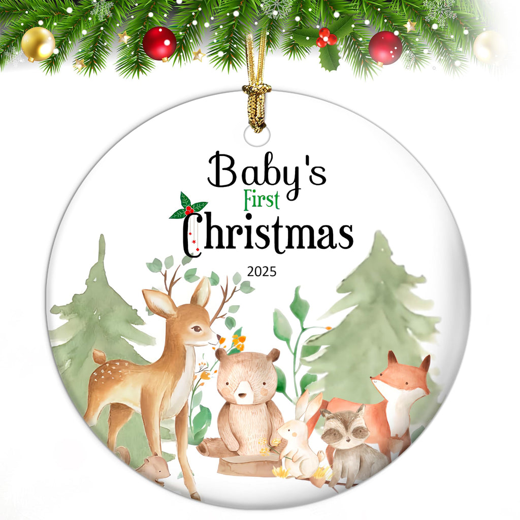 Baby's First Christmas Ornament 2025 Ceramic Decoration W5017
