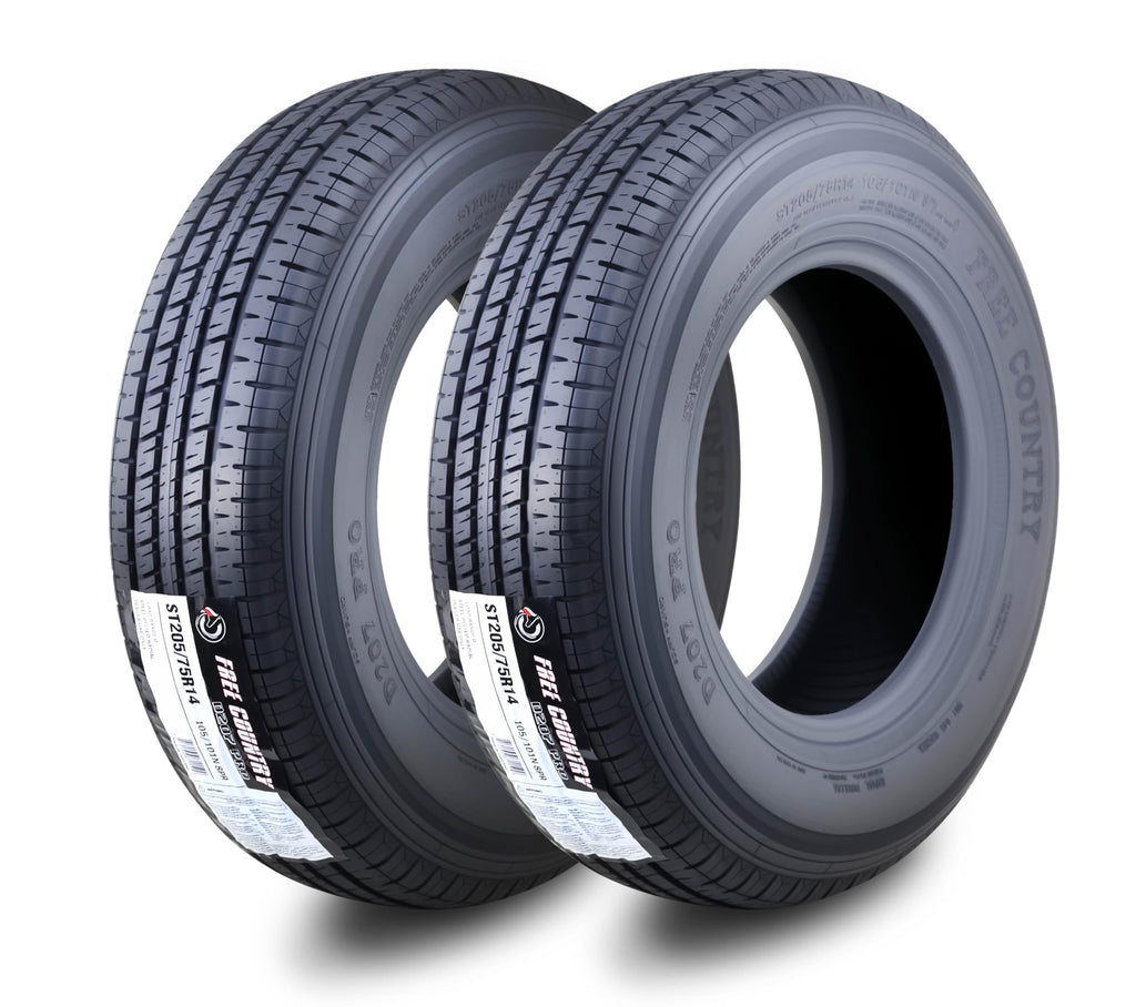 2 Premium Trailer Tires ST205/75R14 8PR LR D Y6087