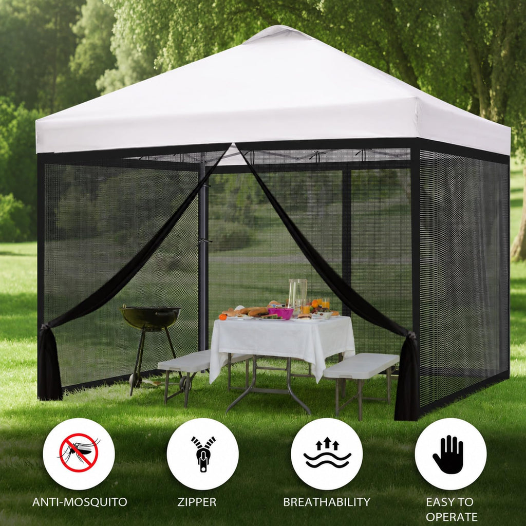 10x10 ft Black Mosquito Netting Canopy Enclosure W286