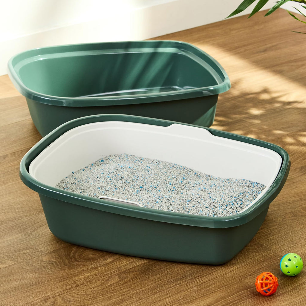 Dark Green Sifting Cat Litter Box Set X814053