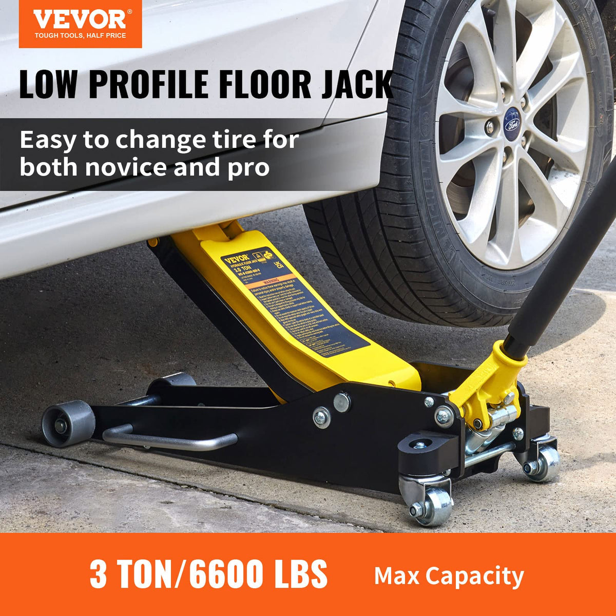 3 Ton Low Profile Aluminum Steel Floor Jack N728