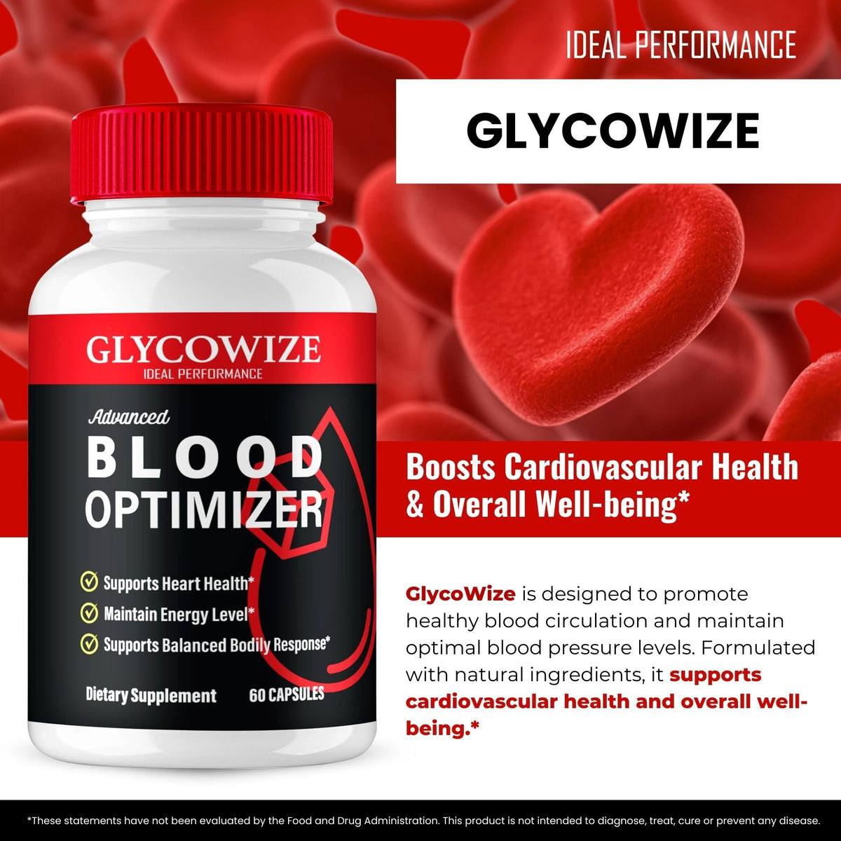 90 Capsules Blood Optimizer Supplement Pills (3 Pack) A31374