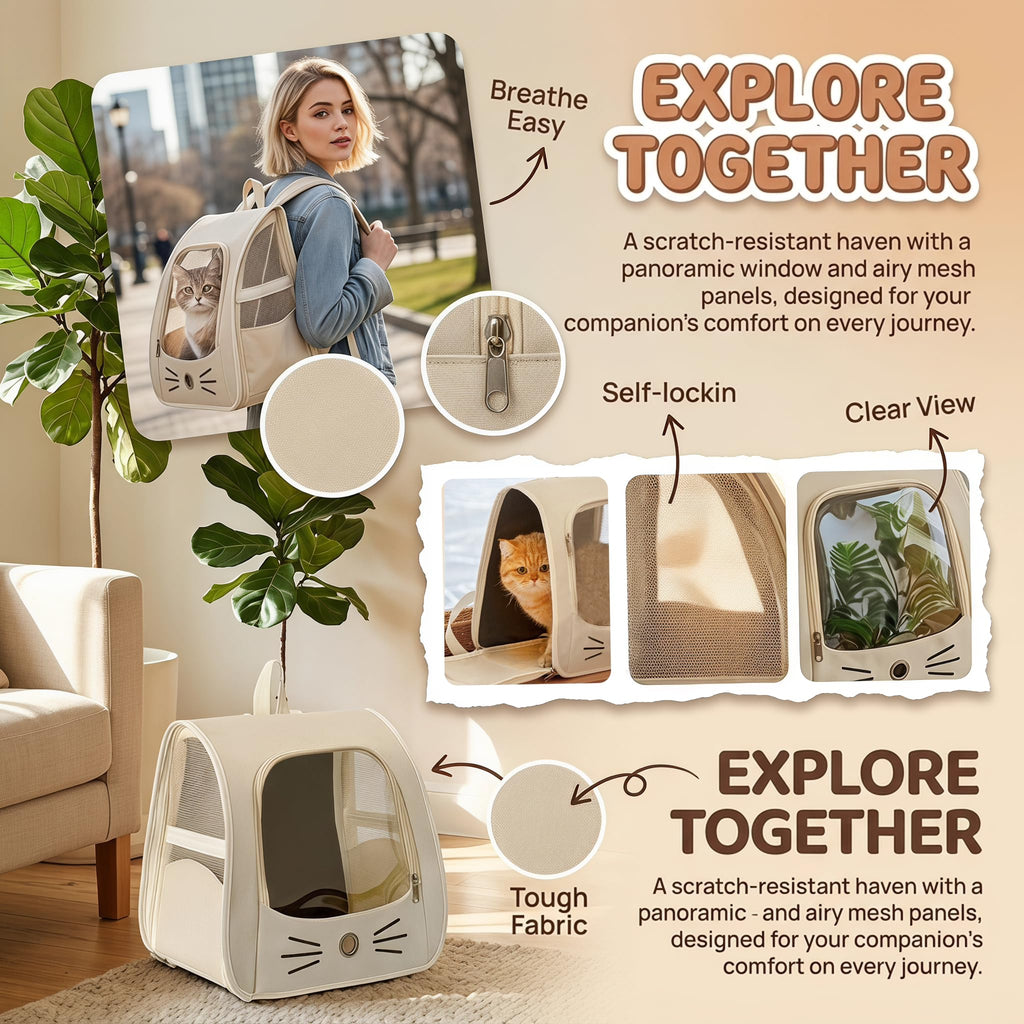 Cat Carrier Backpack, 13.8 Inches G115354