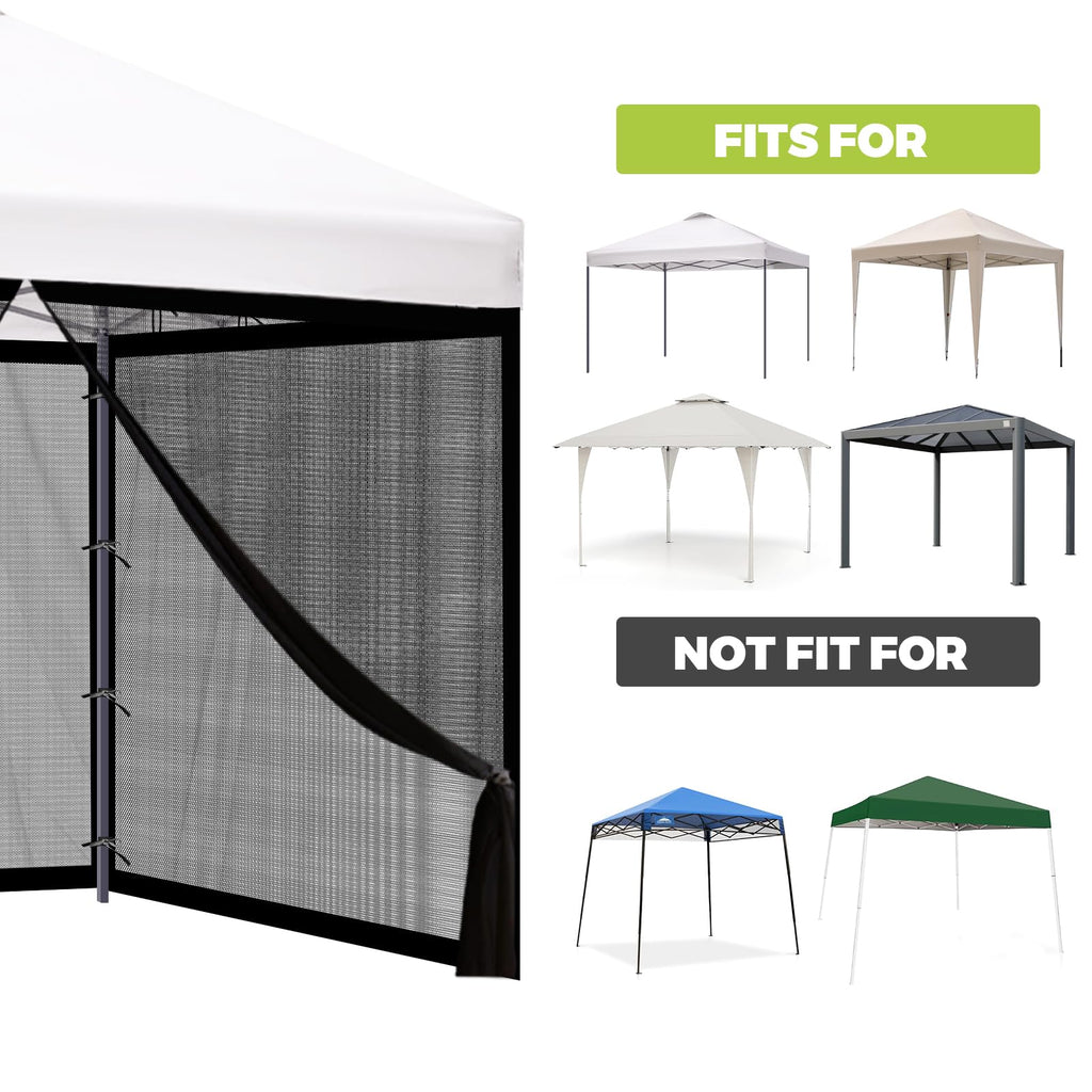 10x10 ft Black Mosquito Netting Canopy Enclosure W286