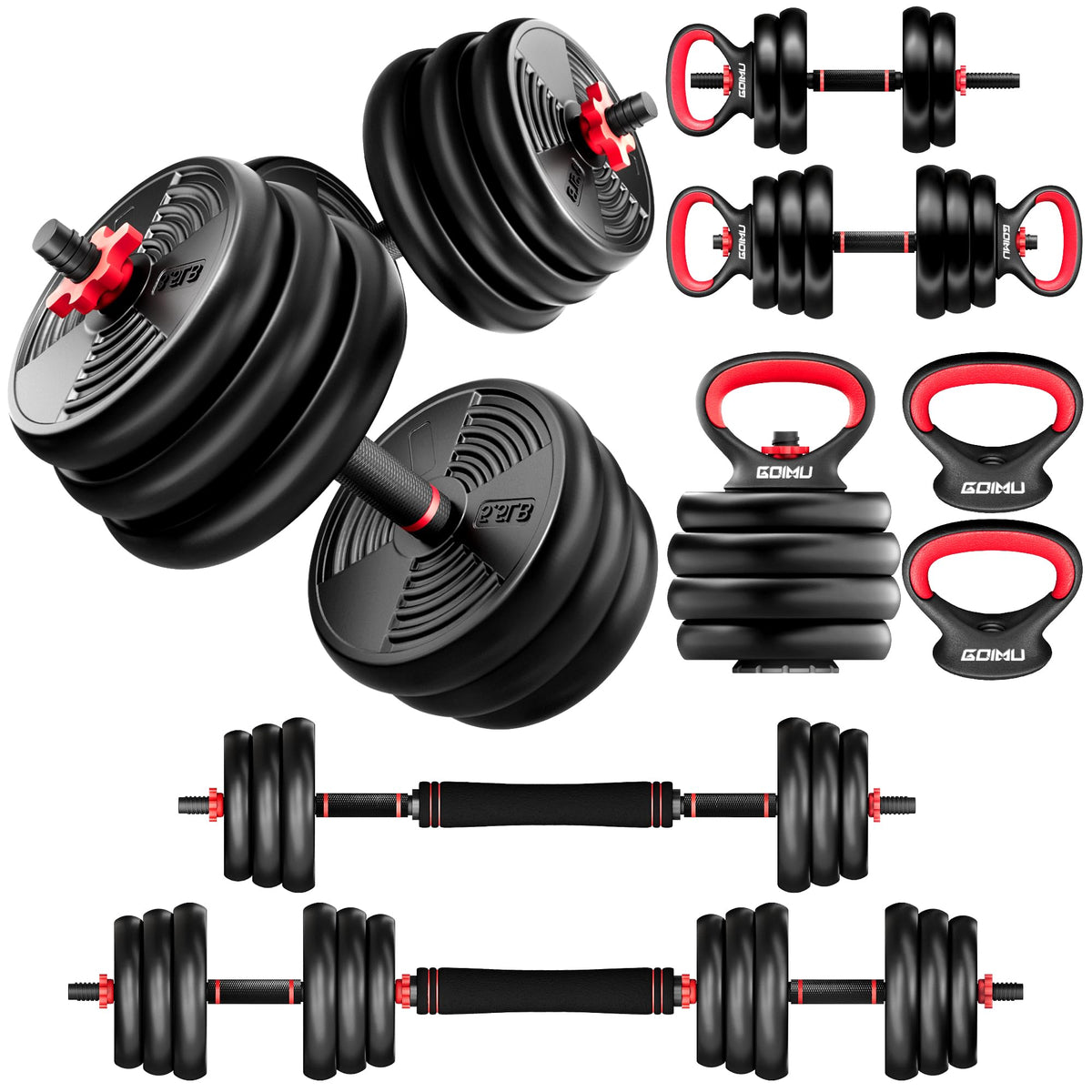 Adjustable Dumbbells Free Weight Set 4 in 1 U472
