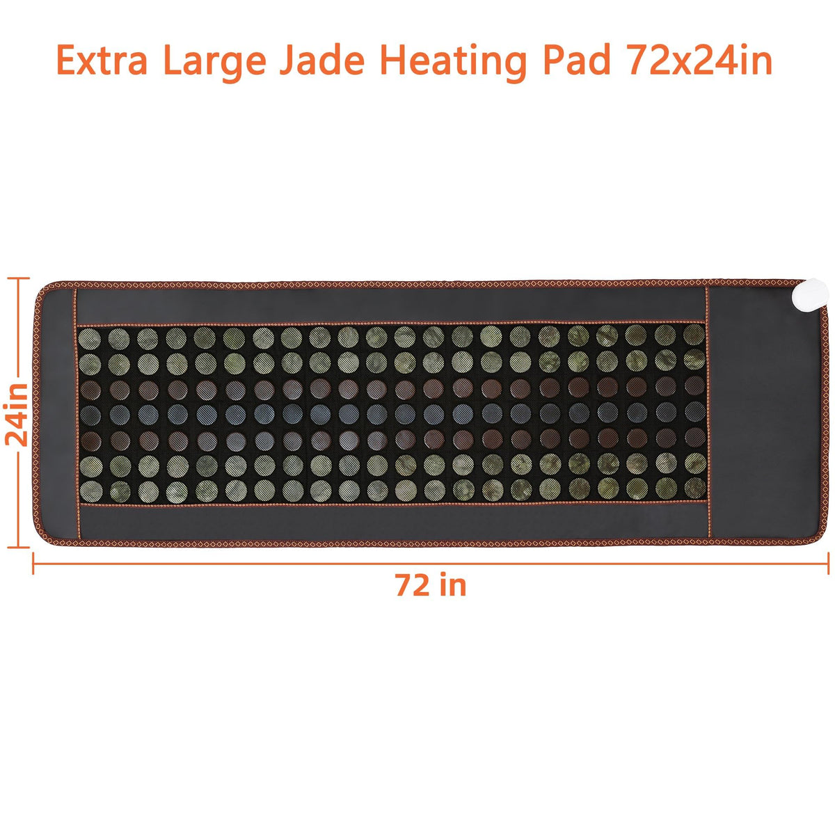 Far Infrared Jade and Tourmaline Electric Heating Pad 72" X 24" P940192