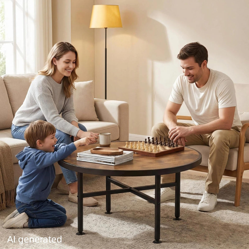 Round Wood Coffee Table W658253