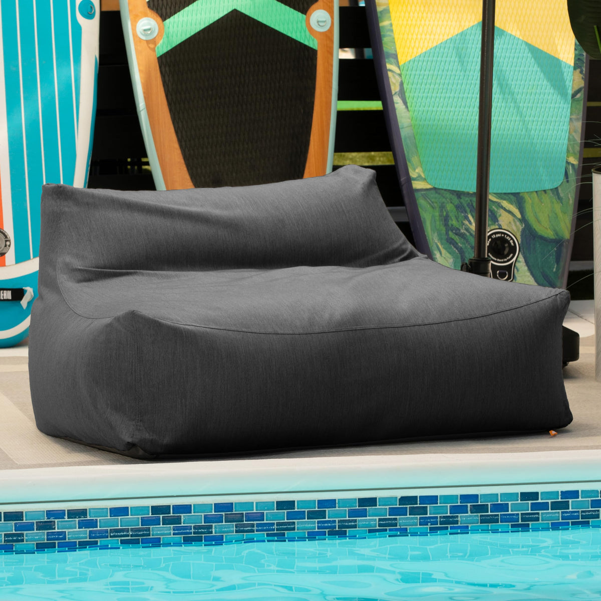 Charcoal Sunbrella Outdoor Sofa E53161