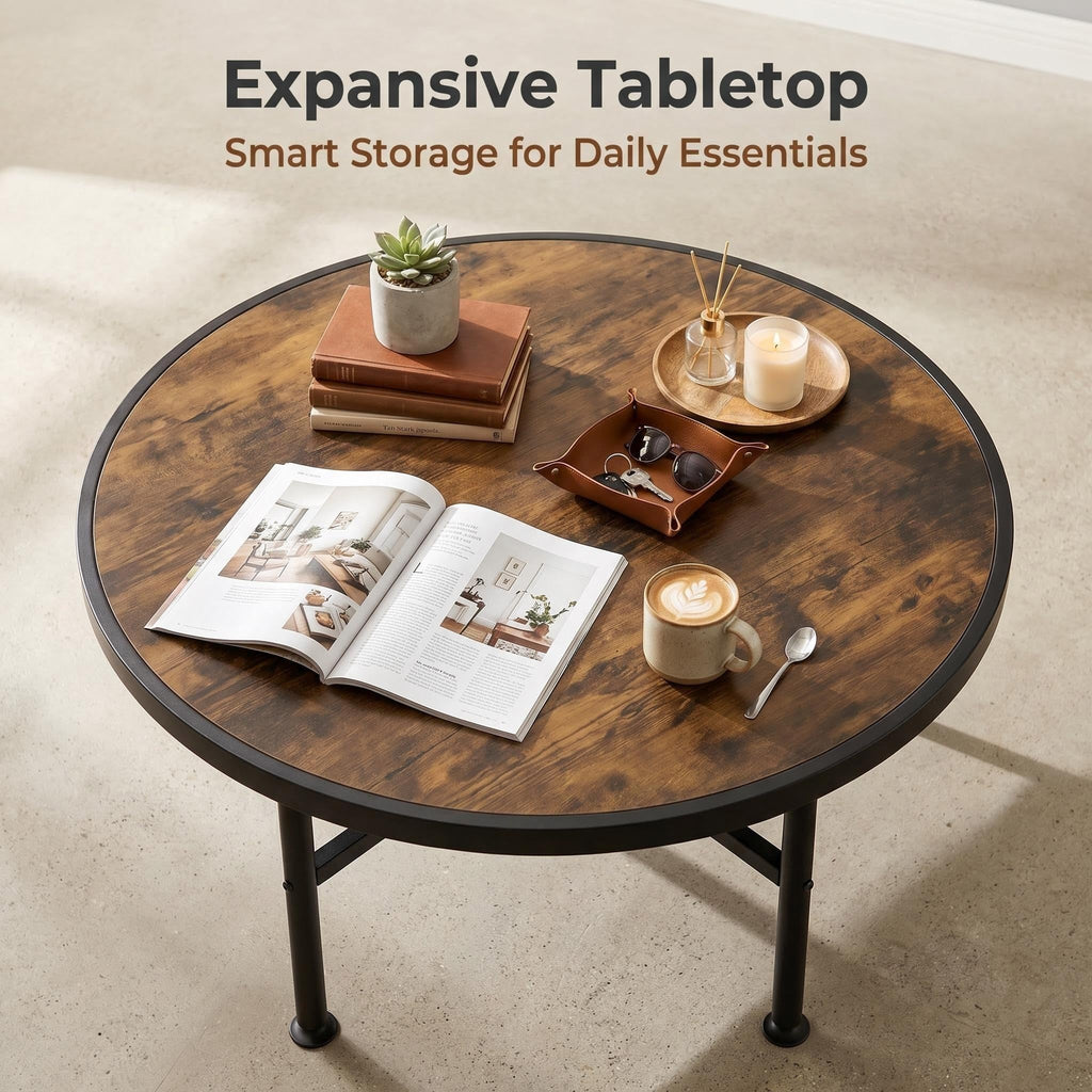 Round Wood Coffee Table W658253