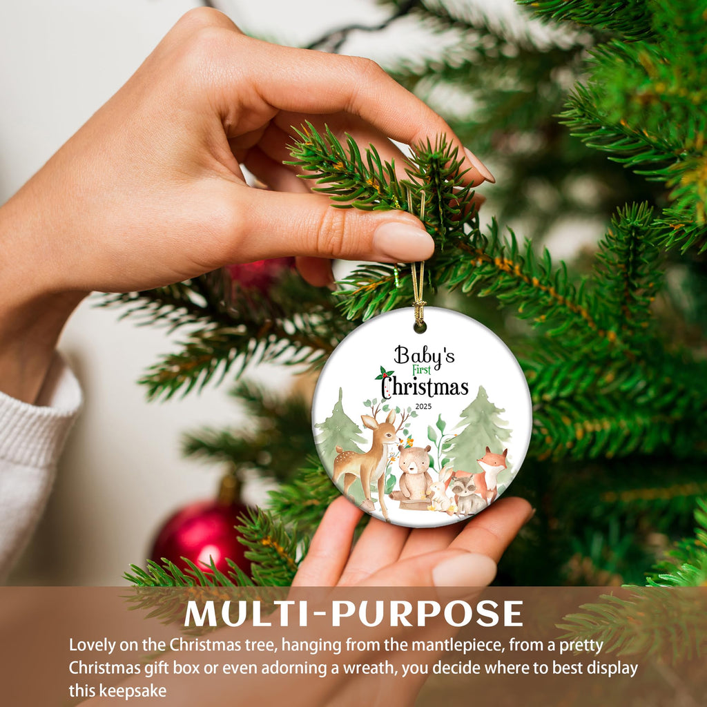 Baby's First Christmas Ornament 2025 Ceramic Decoration W5017