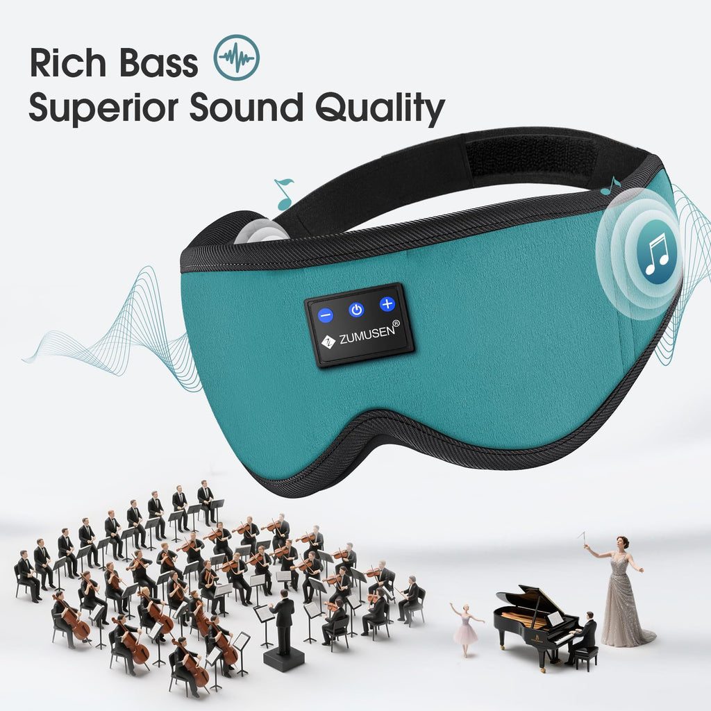 Bluetooth Sleep Headphones 3D Wireless Music Eye Mask N2972