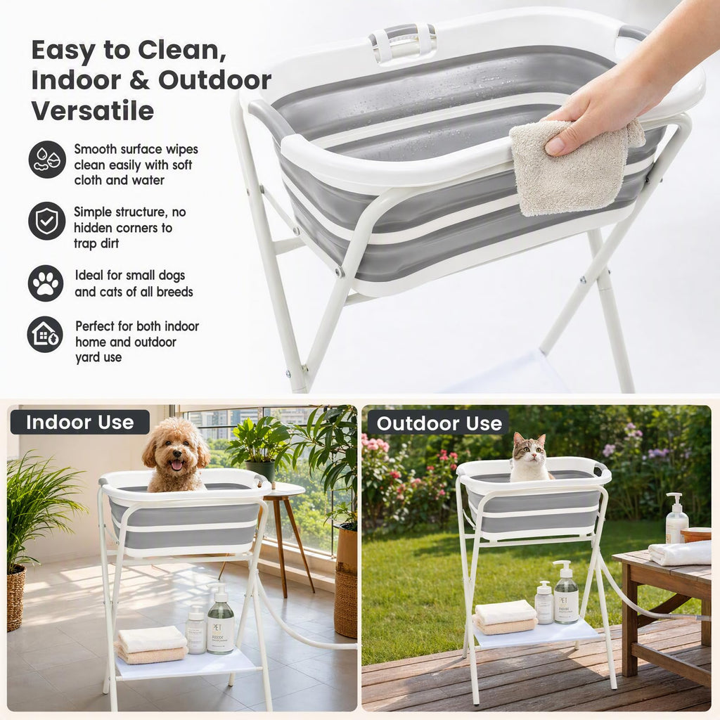Foldable Pet Bath with Drainage Tube P916432