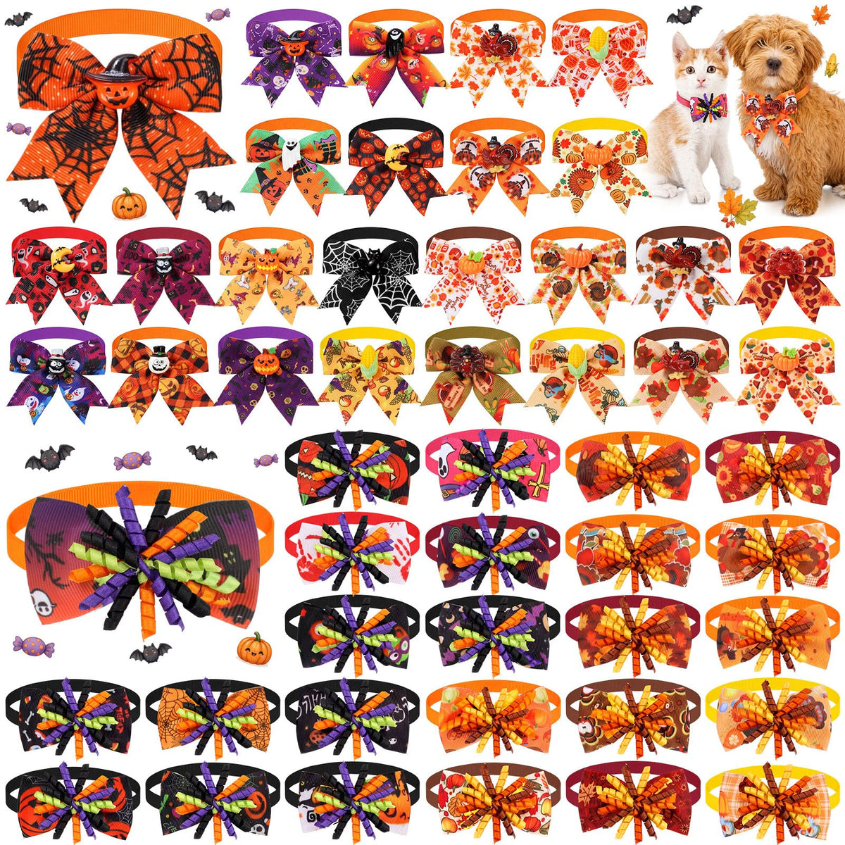 50 Pcs Dog Bow Ties H307