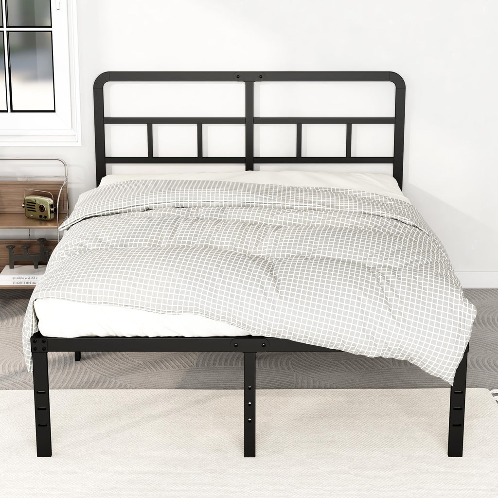 18 Inch Metal Queen Bed Frame with Headboard K459