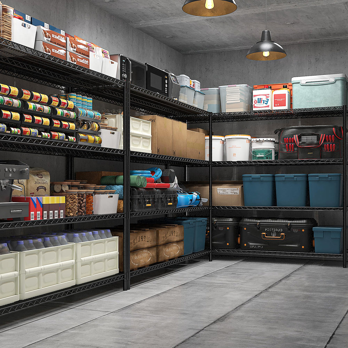 4-Tier Heavy Duty Shelving with Wheels B1814