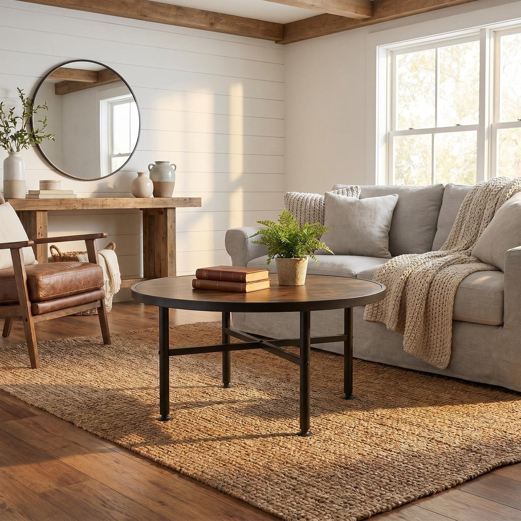 Round Wood Coffee Table W658253