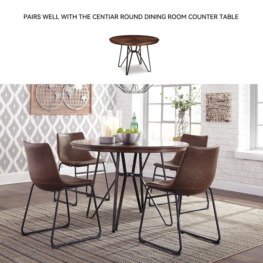 Mid-Century Dining Chair Set of 2 Brown E635115