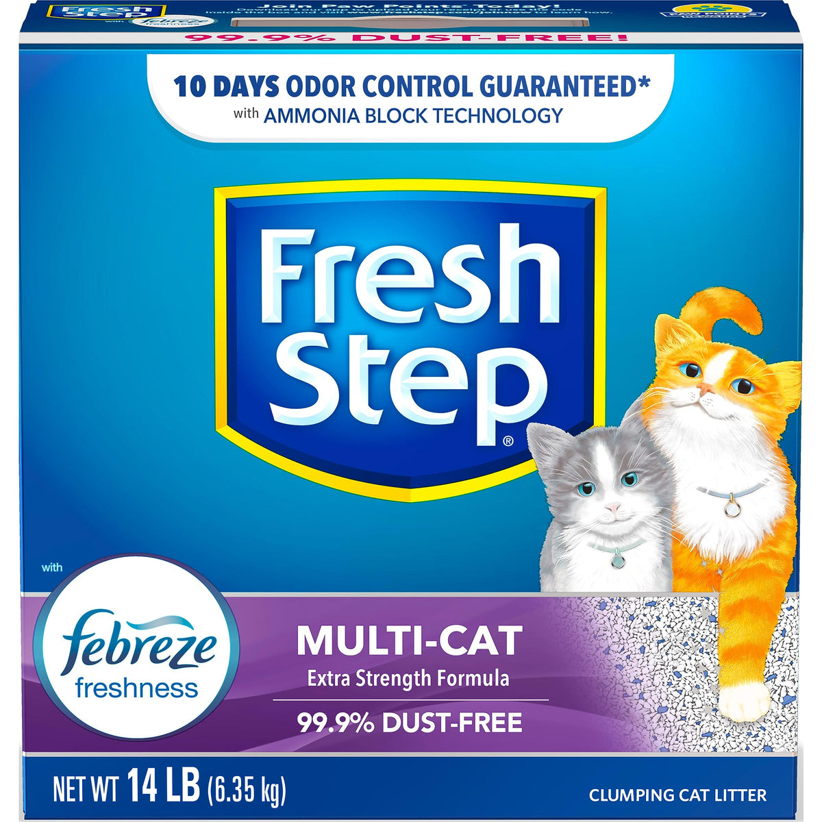 Clumping Cat Litter Multi-Cat Odor Control 14 lbs Pack of 2 K762