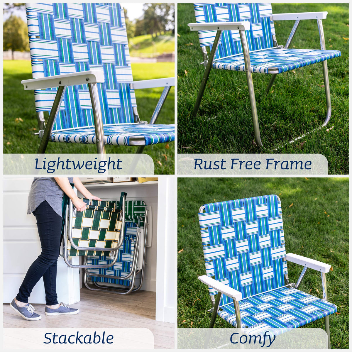 Folding Aluminum Outdoor Lawn Chair Q769366